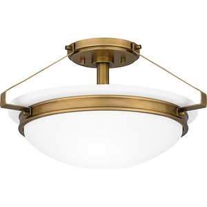 Elderwood - 2 Light Semi-Flush Mount In Transitional Style-8.5 Inches Tall and 15 Inches Wide
