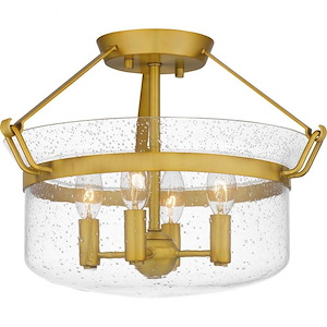 Prescott - 4 Light Semi-Flush Mount In Mid-Century Style-10.75 Inches Tall and 15.75 Inches Wide - 1118974