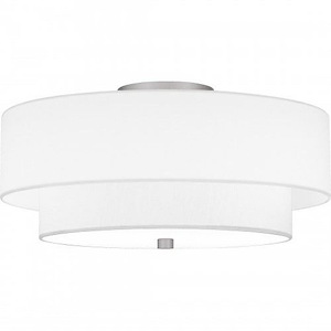 2 Light Semi-Flush Mount-8 Inches Tall and 16 Inches Wide
