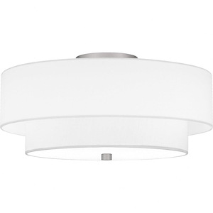 2 Light Semi-Flush Mount-8 Inches Tall and 16 Inches Wide
