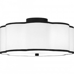 4 Light Semi-Flush Mount-7.75 Inches Tall and 16 Inches Wide