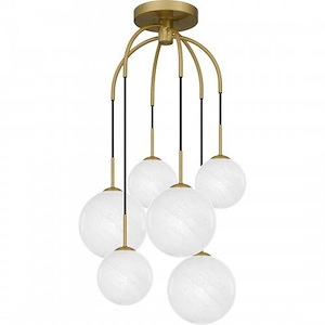 6 Light Pendant In Modern Style-36 Inches Tall and 20.75 Inches Wide