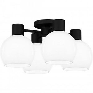 4 Light Semi-Flush Mount-8.25 Inches Tall and 18 Inches Wide