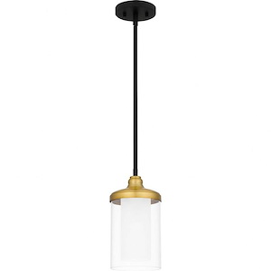 Rowland - 1 Light Mini Pendant In Modern Style-11.75 Inches Tall and 6 Inches Wide