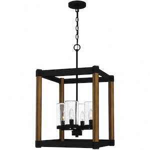 Rylan - 4 Light Outdoor Pendant In Farmhouse Style-28.5 Inches Tall and 17 Inches Wide