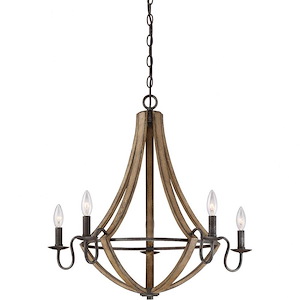 Shire Chandelier 5 Light Steel - 25 Inches high