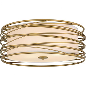 Spiral - 3 Light Semi-Flush Mount-10.25 Inches Tall and 20 Inches Wide