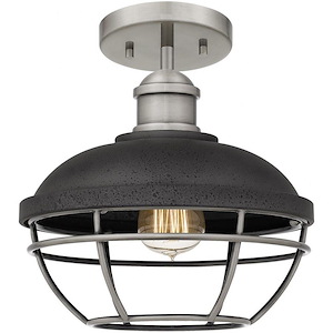 Sandpiper - 1 Light Semi-Flush Mount In Farmhouse Style-12 Inches Tall and 10 Inches Wide - 1096093