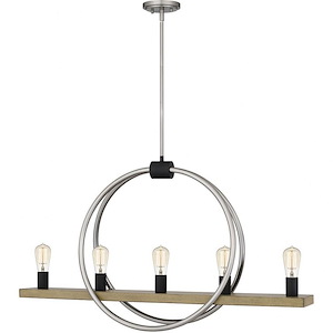 Sterling - 5 Light Linear Chandelier In Transitional Style-23.25 Inches Tall and 40 Inches Wide