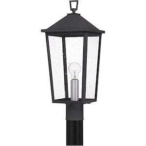 Stoneleigh - 1 Light Outdoor Post Lantern In Traditional Style-22 Inches Tall and 9.25 Inches Wide made with Coastal Armour