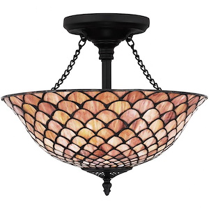 Ursa - 2 Light Semi-Flush Mount In Traditional Style-13.5 Inches Tall and 16 Inches Wide