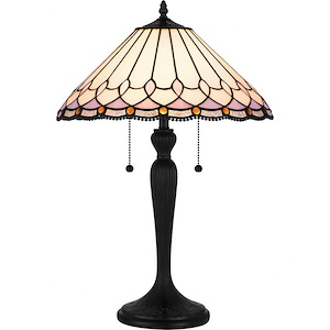 Tiffany - 2 Light Table Lamp-24 Inches Tall and 16 Inches Wide