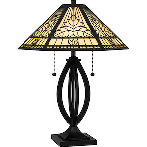 Tiffany - 2 Light Table Lamp-22.75 Inches Tall and 18 Inches Wide