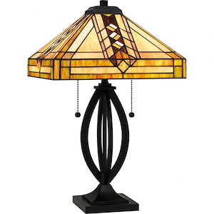 Tiffany - 2 Light Table Lamp-22.75 Inches Tall and 14.25 Inches Wide
