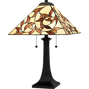 Tiffany - 2 Light Table Lamp-24.5 Inches Tall and 16 Inches Wide