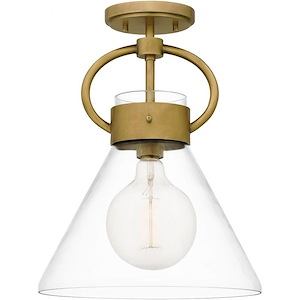 Webster - 1 Light Semi-Flush Mount In Traditional Style-14.75 Inches Tall and 12 Inches Wide