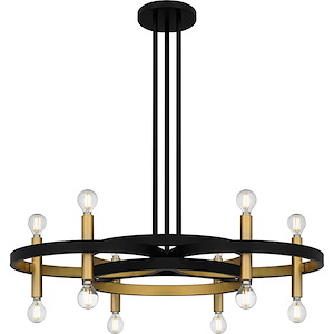Winsland - 12 Light Chandelier-9.75 Inch Tall and 30 Inch Wide - 1363718