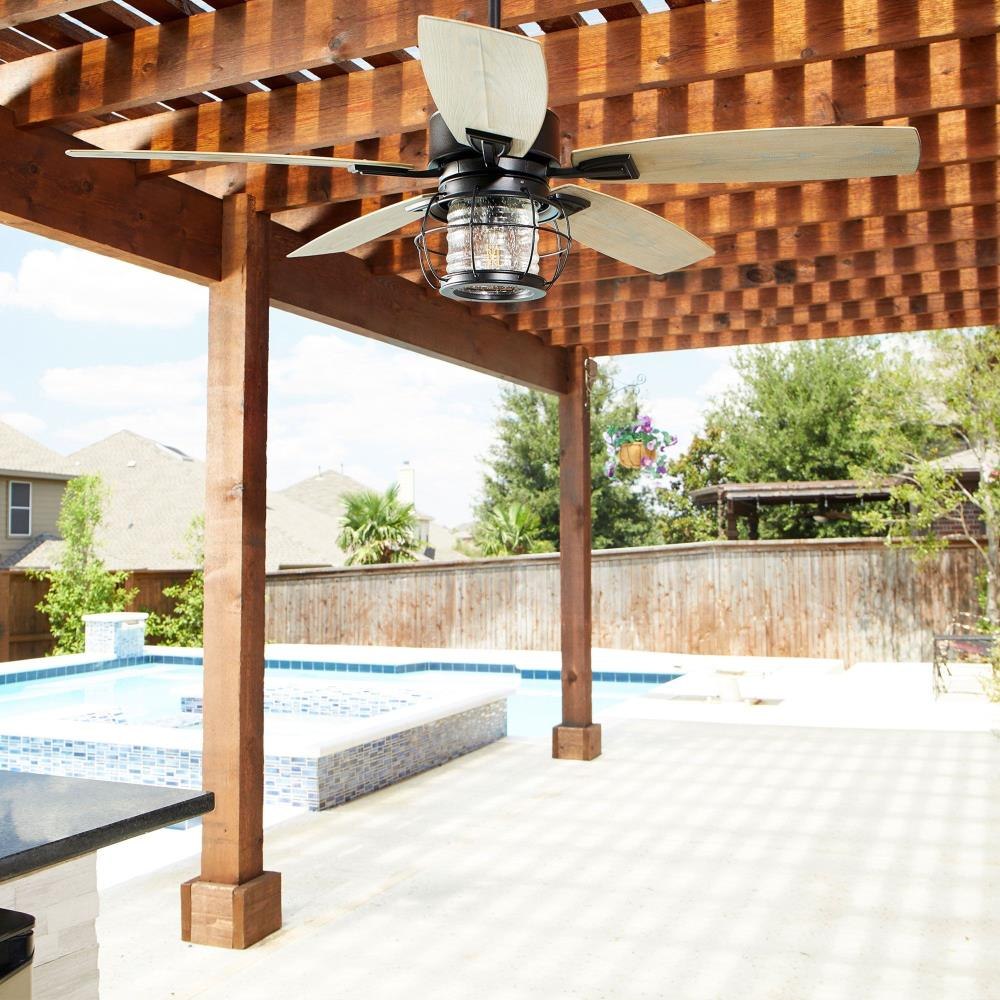Pave Fans Galveston Patio Fan 52 inches wide by 18.46 inches high by Quorum ...