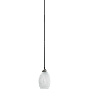 1 Light Pendant in contemporary style - 5.5 inches wide by 9 inches high