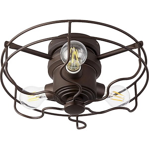 Windmill - 18W 3 LED Cage Ceiling Fan Light Kit in Transitional style - 14 inches wide by 5.5 inches high