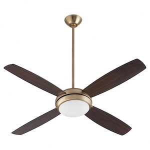 Expo - 4 Blade Ceiling Fan with Light Kit In Contemporary Style-13.25 Inches Tall and 52 Inches Wide