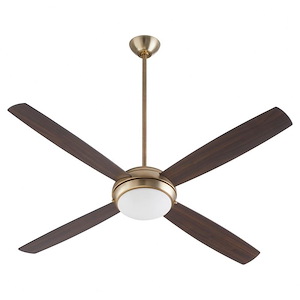Expo - 4 Blade Ceiling Fan with Light Kit In Contemporary Style-15.65 Inches Tall and 60 Inches Wide