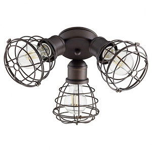 18W 3 LED Outdoor Patio Cage Light Kit in Transitional style - 16 inches wide by 7 inches high