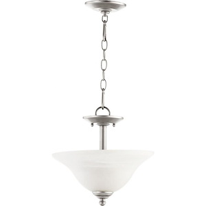 Spencer - 2 Light Semi-Flush Mount in Quorum Home Collection style - 13 inches wide by 10.5 inches high