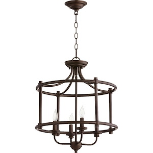 Rossington - 4 Light Dual Mount Pendant in Quorum Home Collection style - 18 inches wide by 18.5 inches high - 616433