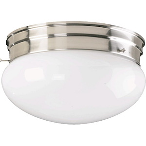 2 Light Mushroom Flush Mount in style - 9.5 inches wide by 5 inches high