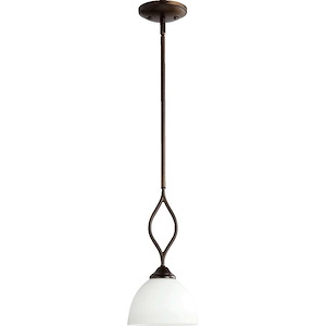 Brooks - 1 Light Mini Pendant in Quorum Home Collection style - 7 inches wide by 14.5 inches high