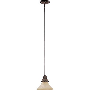 Madeleine - 1 Light Mini Pendant in Traditional style - 9 inches wide by 10.75 inches high - 141313