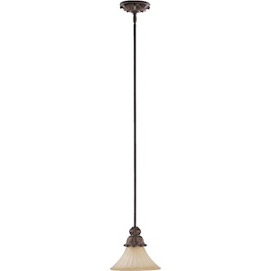 Madeleine - 1 Light Mini Pendant in Traditional style - 9 inches wide by 10.75 inches high