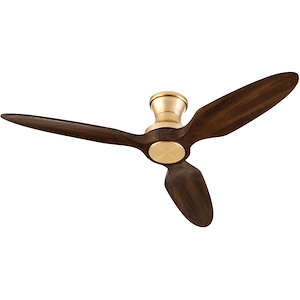 Veleta - 3 Blade Flush Ceiling Fan with Light Kit-10.96 Inches Tall and 56 Inches Wide