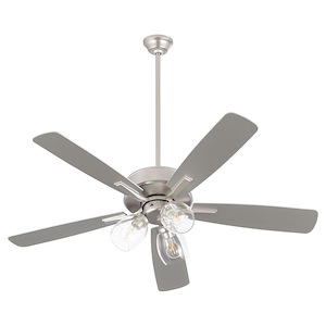 Ovation - 5 Blade Ceiling Fan with 3 Light Kit-12.5 Inch Tall and 52 Inch Wide - 1367003