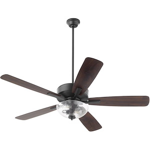 Ovation - 5 Blade Ceiling Fan with Light Kit-17.25 Inches Tall and 52 Inches Wide - 1305981
