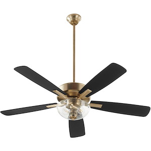 Ovation - 5 Blade Ceiling Fan with Light Kit-17.25 Inches Tall and 52 Inches Wide - 1295135