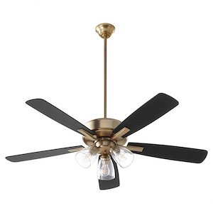 Ovation - 5 Blade Ceiling Fan with 3 Light Kit In Traditional Style-18.25 Inches Tall and 52 Inches Wide - 1294917
