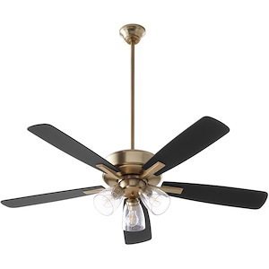 Ovation - 5 Blade Ceiling Fan with 3 Light Kit In Traditional Style-18.25 Inches Tall and 52 Inches Wide - 1294917