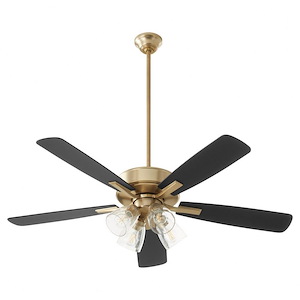 Ovation - 5 Blade Ceiling Fan with Light Kit In Traditional Style-12.5 Inches Tall and 52 Inches Wide - 1295083