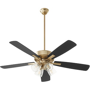Ovation - 5 Blade Ceiling Fan with Light Kit In Traditional Style-12.5 Inches Tall and 52 Inches Wide - 1295083