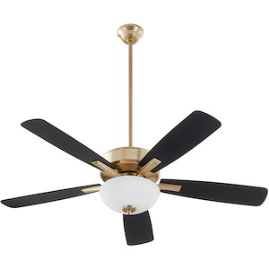 Ovation - 5 Blade Ceiling Fan with Light Kit In Traditional Style-17.25 Inches Tall and 52 Inches Wide - 1295010
