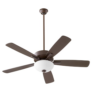 Ovation - 5 Blade Ceiling Fan with Light Kit In Transitional Style-17.25 Inches Tall and 52 Inches Wide - 1106044
