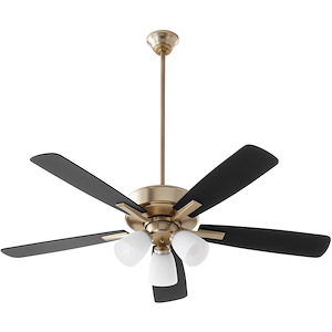 Ovation - 5 Blade Ceiling Fan with 3 Light Kit In Traditional Style-17.25 Inches Tall and 52 Inches Wide - 1294968