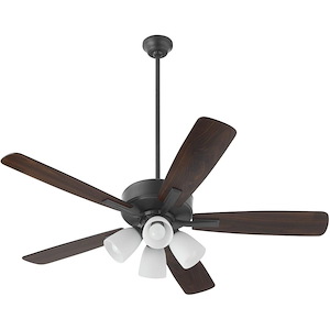 Ovation - 5 Blade Ceiling Fan with Light Kit-18.25 Inches Tall and 52 Inches Wide - 1306044