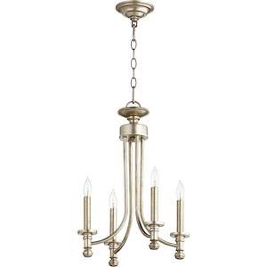Rossington - 4 Light Chandelier in Quorum Home Collection style - 14 inches wide by 20 inches high - 616640