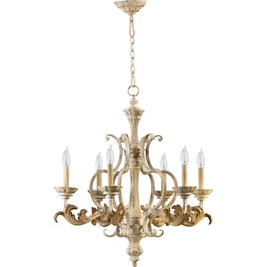 Florence - 6 Light Chandelier in Transitional style - 27 inches wide by 30 inches high