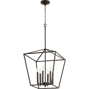 Gabriel - 6 Light Entry Pendant in Quorum Home Collection style - 17 inches wide by 21 inches high - 906665