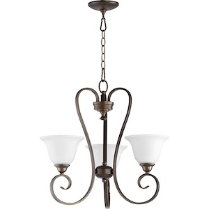 Celesta - 3 Light Chandelier in Quorum Home Collection style - 21.25 inches wide by 20.5 inches high