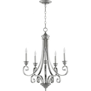 Bryant - 5 Light Chandelier in Quorum Home Collection style - 25.75 inches wide by 30 inches high - 616629